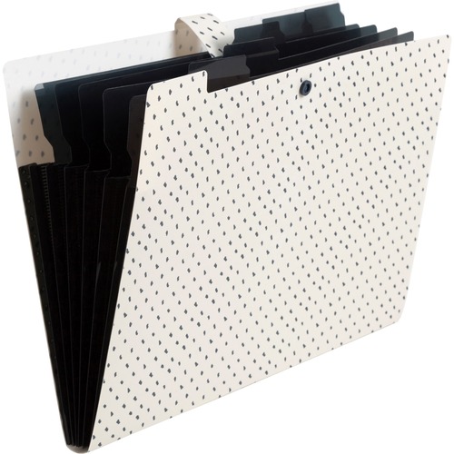 U Brands Fashion Letter Expanding File - 8 1/2" x 11" - 5 Pocket(s) - Poly