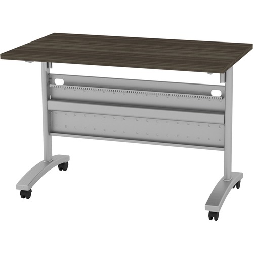 HDL Flip Top Mobile Training Table - 41.5" x 23.8" x 29" - Band Edge - Material: Metal