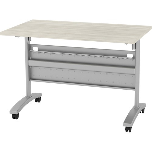 HDL Flip Top Mobile Training Table - 41.5" x 23.8" x 29" - Band Edge - Material: Metal