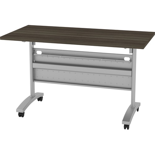 HDL Flip Top Mobile Training Table - 47.3" x 23.8" x 29" - Band Edge - Material: Metal