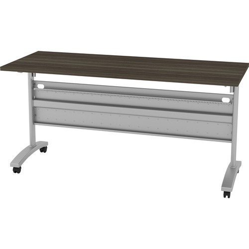 HDL Flip Top Mobile Training Table - 59.3" x 23.8" x 29" - Band Edge - Material: Metal