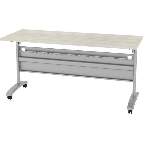 HDL Flip Top Mobile Training Table - 59.3" x 23.8" x 29" - Band Edge - Material: Metal