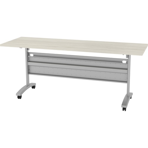 HDL Flip Top Mobile Training Table - 71" x 23.8" x 29" - Band Edge - Material: Metal
