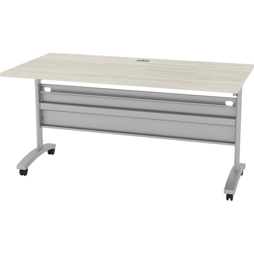 HDL Flip Top Mobile Training Table - 59.3" x 29.5" x 29" - Band Edge - Material: Metal