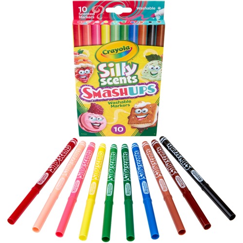 Crayola Silly Scents Slim Scented Washable Markers - Broad Marker Point - 1 Pack