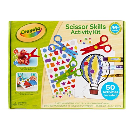 Crayola Young Kids Scissor Skills Activity Kit - Recommended For 3 Year - 1 Kit - Multi