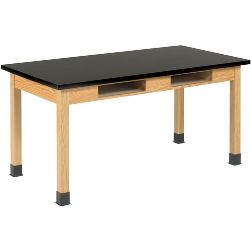 Diversified Spaces PerpetuLab Wooden Leg Science Table with Plain Apron - Epoxy Rectangle Top - Square Leg Base - 4 Legs - 500 lb Capacity x 60" Table Top Width x 30" Table Top Depth x 2.25" Table Top Thickness - 30" Height - Assembly Required - 1 Each