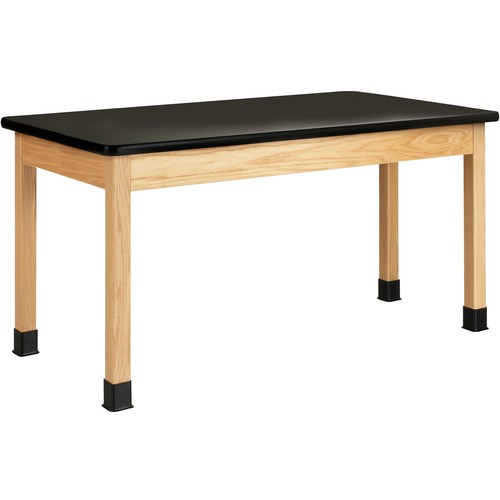 Diversified Spaces PerpetuLab Wooden Leg Science Table with Plain Apron - Rectangle Top - Square Leg Base - 4 Legs - 500 lb Capacity - 60" Table Top Width x 30" Table Top Depth - 30" HeightAssembly Required - 1 Each