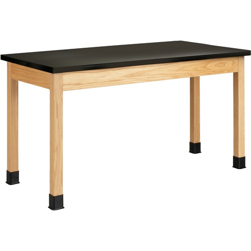 Diversified Spaces PerpetuLab Wooden Leg Science Table with Plain Apron - Rectangle Top - Square Leg Base - 4 Legs - 500 lb Capacity - 60" Table Top Width x 30" Table Top Depth - 36" HeightAssembly Required - 1 Each