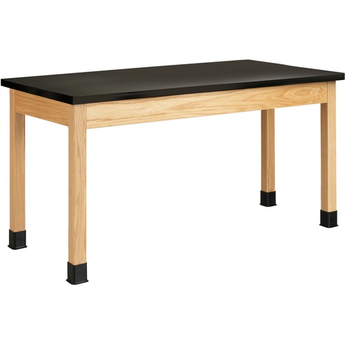 Diversified Spaces PerpetuLab Wooden Leg Science Table with Plain Apron - Epoxy Rectangle Top - Square Leg Base - 4 Legs - 500 lb Capacity x 60" Table Top Width x 30" Table Top Depth x 1" Table Top Thickness - 30" Height - Assembly Required - 1 Each