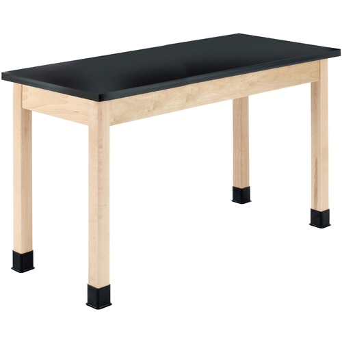Diversified Spaces PerpetuLab Wooden Leg Science Table with Plain Apron - Rectangle Top - Square Leg Base - 4 Legs - 500 lb Capacity - 54" Table Top Width x 24" Table Top Depth - 36" HeightAssembly Required - Maple Top Material - 1 Each