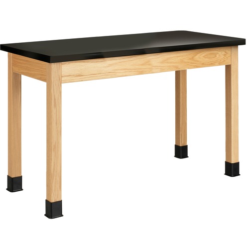 Diversified Spaces PerpetuLab Wooden Leg Science Table with Plain Apron - Rectangle Top - Square Leg Base - 4 Legs - 500 lb Capacity - 54" Table Top Width x 24" Table Top Depth - 36" HeightAssembly Required - 1 Each