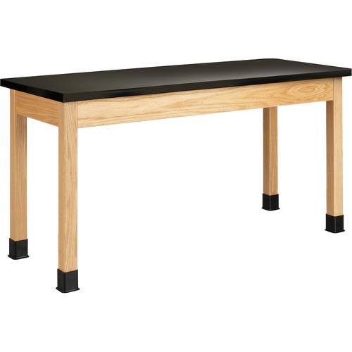 Diversified Spaces PerpetuLab Wooden Leg Science Table with Plain Apron - Rectangle Top - Square Leg Base - 4 Legs - 500 lb Capacity - 60" Table Top Width x 24" Table Top Depth - 36" HeightAssembly Required - 1 Each
