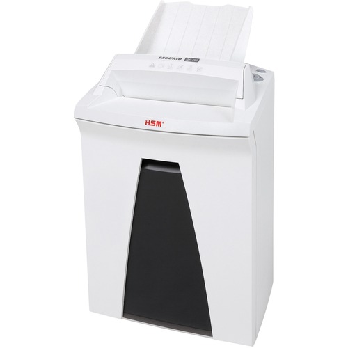 HSM SECURIO AF150 - 1/16" x 5/8" - Continuous Shredder - Particle Cut - 7 Per Pass - for shredding Staples, Paper, Paper Clip, Credit Card - 0.188" x 1.250" Shred Size - P-5/T-5/E-4/F-2 - 9.45" Throat - 9.20 gal Wastebin Capacity - White
