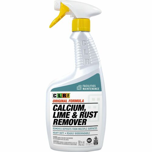 CLR Pro Calcium, Lime & Rust Remover - 32 fl oz (1 quart) - 1 Bottle - Fast Acting, Anti-septic, Phosphate-free, Bleach-free - Clear