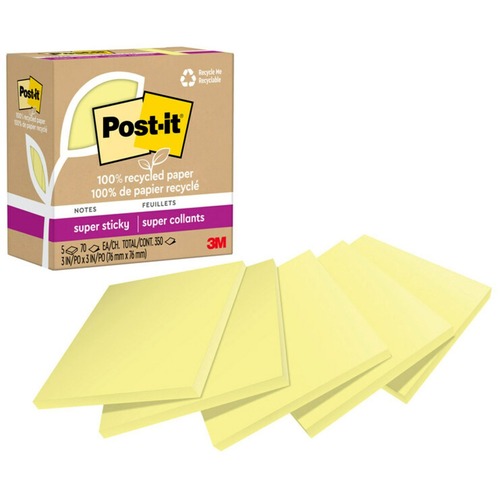 Picture of Post-it&reg; Recycled Super Sticky Notes