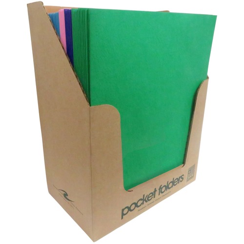 Roaring Spring Letter Pocket Folder - 8 1/2" x 11" - 25 Sheet Capacity - 2 Pocket(s) - Multi-colored - 1 Carton