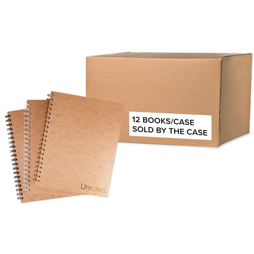 Roaring Spring Unruled Large Classic WB Notebook - 1 Subject(s) - 70 Sheets - Plain - Wire Bound - Unruled Front Ruling - 60 lb Basis Weight - 8" x 10 1/2" Sheet Size x 8" Width x 10.5" Length - White Paper - Gold, White, Black Binding - Perforated, Heavy