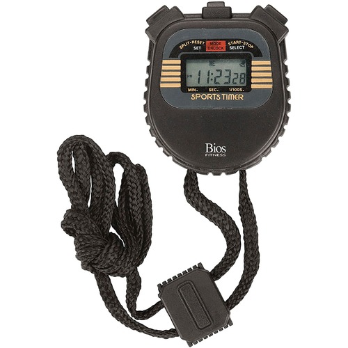 BIOS Living IA006 Digital Stop Watch - Digital - Quartz - Shock Resistant, Water Resistant - 1 - Strength/Sports Training Equipment - BMLFP600