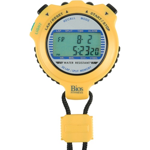 BIOS Medical IA078 Digital Stop Watch - Digital - Quartz - Water Resistant - Strength/Sports Training Equipment - BMLFP603