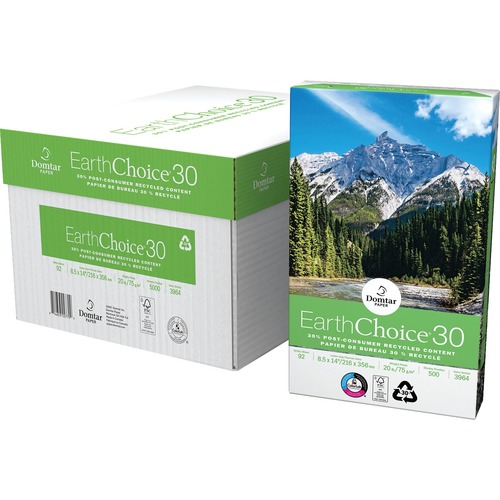 Spicers EarthChoice 30 Office Paper FSC - 92 Brightness - Legal - 8 1/2" x 14" - 20 lb Basis Weight - 75 g/m² Grammage - Smooth - 500 / Pack - 500 - FSC - ColorLok Technology, Fast-drying