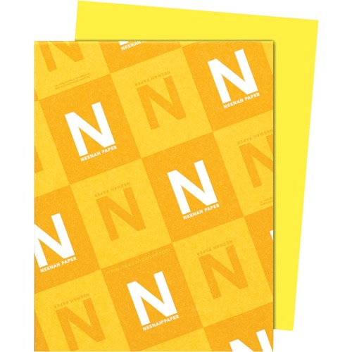 Spicers Astrobrights Colored Paper - Letter - 8 1/2" x 11" - 24 lb Basis Weight - 500 / Pack - 500 Sheets - Lift-off Lemon