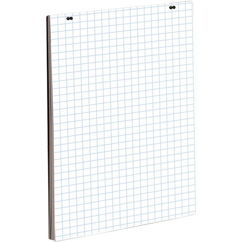 Quartet Easel Pad Refill - 50 Sheets - Gummed - 1 Horizontal Squares - 1 Vertical Squares - 15 lb Basis Weight - 24" x 36" - Punched - 5 / Box