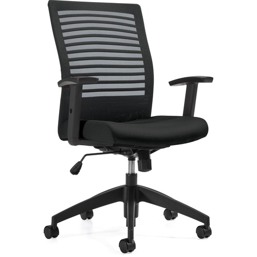 Basics Elora Chair - Fabric Seat - Mesh Back - Mid Back - Dance - Armrest
