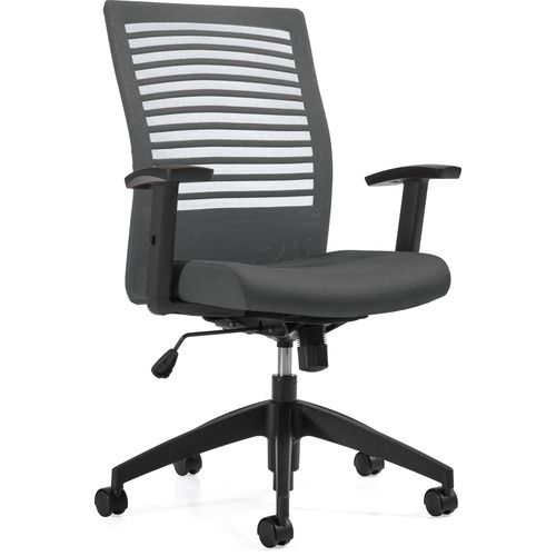 Basics Elora Home Office Synchro Tilter Chair Grand - Fabric Seat - Mid Back - Grand - Armrest