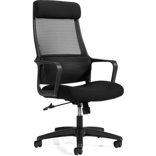 Offices To Go Chair - Fabric Seat - High Back - Black - Armrest