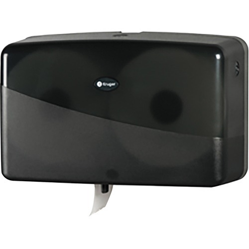 Kruger NOIR Mini-Max JBT Bathroom Tissue Dispenser Smoke - 07154-00 Roll Dispenser - 2 x Roll - 10.40" (264.16 mm) Height x 15.70" (398.78 mm) Width x 5.33" (135.38 mm) Depth - Smoke-