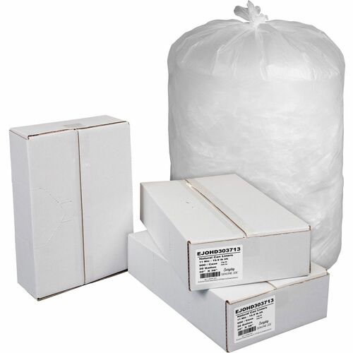 Everyday Genuine Joe High-Density Can Liners - 30 gal Capacity - 30" Width x 36" Length - 0.43 mil (11 Micron) Thickness - High Density - Natural - Resin - 500/Carton - Office Waste, Receptacle