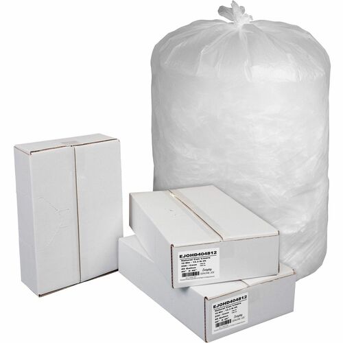 Everyday Genuine Joe High-Density Can Liners - 45 gal Capacity - 40" Width x 46" Length - 0.39 mil (10 Micron) Thickness - High Density - Natural - Resin - 250/Carton - Office Waste, Receptacle
