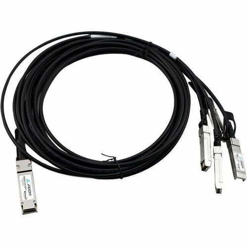 Axiom 100GBASE-CR4 QSFP28 to 4 SFP28 Passive DAC Intel Compatible 2m - 6.6 ft Twinaxial Network Cable for OEM Module, Switch, Router, Network Device - First End: 1 x QSFP28 Network - Second End: 4 x SFP28 Network - 100 Gbit/s