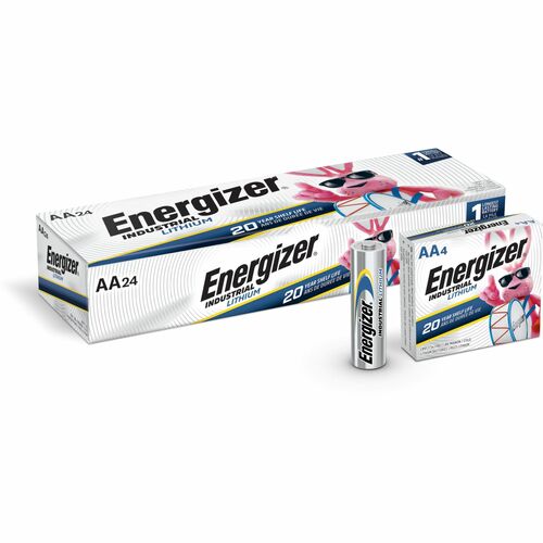Energizer Industrial AA Lithium Battery 4-Packs - For Construction, Facility Maintenance, Medical Center, Office, Classroom - AA