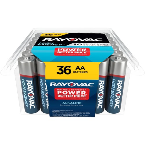 Rayovac High Energy Alkaline AA Batteries - For Flashlight, Remote Control, Mouse - AA - 36 / Pack
