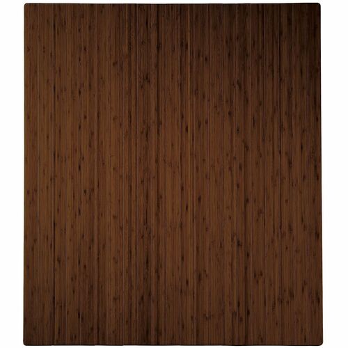 Realspace™ Bamboo Chair Mat, 48" x 52" , Brown - Low Carpet, Chair - 52" Length x 48" Width x 0.250" Thickness - Rectangular - Bamboo - Brown Each
