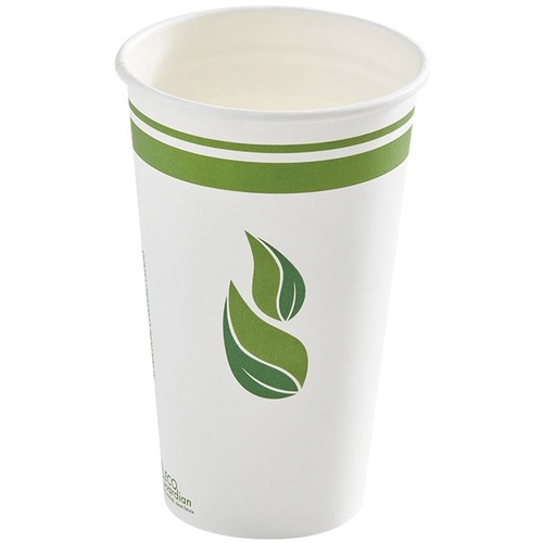 Eco Guardian 16 oz Compostable PLA Lined Hot Drink Paper Cups - 50 / Pack - Hot Drink, Cold Drink, Beverage, Restaurant, Coffee Shop, Breakroom, Lobby