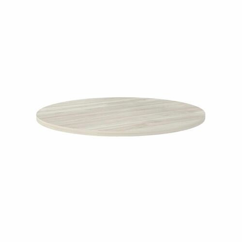 Heartwood Innovations Table Top - White Round Top x 36" Table Top Diameter - Thermofused Laminate (TFL), Wood Grain, Particleboard Top Material