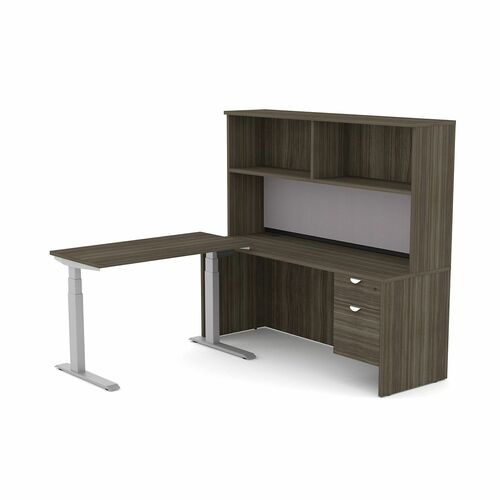 HDL Innovations Office Furniture Suite - Material: Laminate - Finish: Gray Dusk = HTW829793