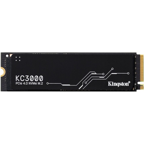 Kingston KC3000 1 TB Solid State Drive - M.2 2280 Internal - PCI Express NVMe (PCI Express NVMe 4.0 x4) - Black - Desktop PC, Notebook Device Supported - 800 TB TBW - 7000 MB/s Maximum Read Transfer Rate - 5 Year Warranty = KIN831313