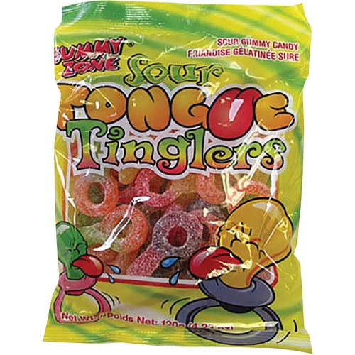 Gummy Zone Sour Tongue Tinglers - 120 g - 24 / Box - Candy & Gum - VND07GZ124