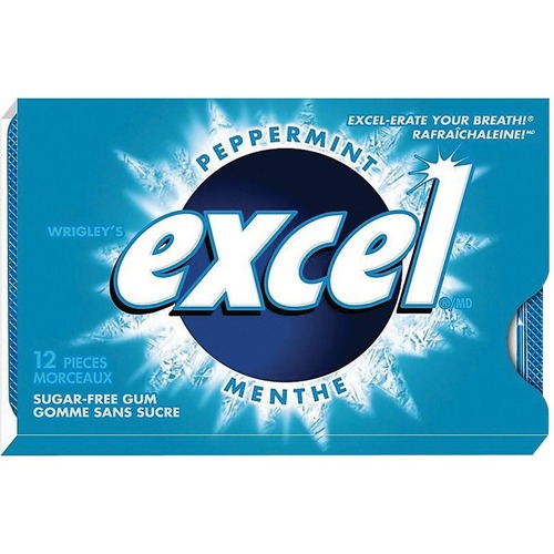 Excel Peppermint Chewing Gum - Peppermint - 12 / Box - Candy & Gum - VND08WR133PMI