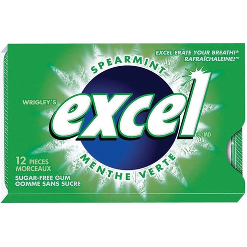 Excel Spearmint Chewing Gum - Spearmint - 12 / Box - Candy & Gum - VND08WR133SMI