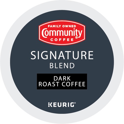 Community® Coffee K-Cup Signature Blend Coffee - Compatible with Keurig Brewer - Dark - 24 / Box