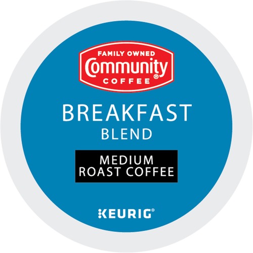 Community® Coffee K-Cup Breakfast Blend Coffee - Compatible with Keurig 2 Brewer, Keurig Brewer - Medium - 24 / Box
