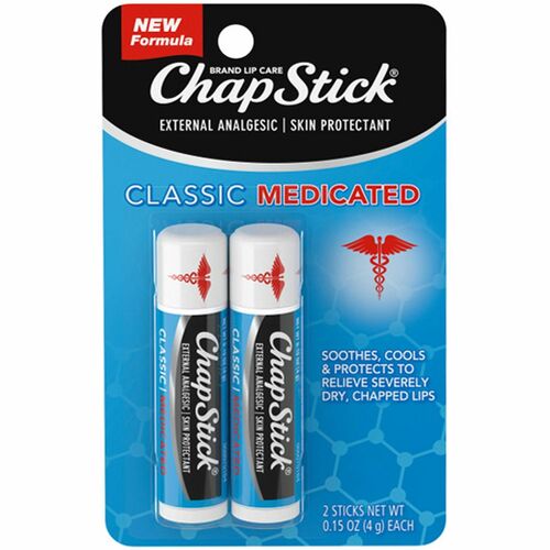 ChapStick Medicated Lip Balm - Stick - For Dry Skin - Applicable on Lip - Cracked/Scaly Skin - 1 Each