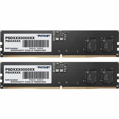 Patriot Memory Signature Line 32GB (2 x 16GB) DDR5 SDRAM Memory Kit - 32 GB (2 x 16GB) - DDR5-5600/PC5-44800 DDR5 SDRAM - 5600 MHz - CL46 - 1.10 V - Unbuffered - 288-pin - DIMM