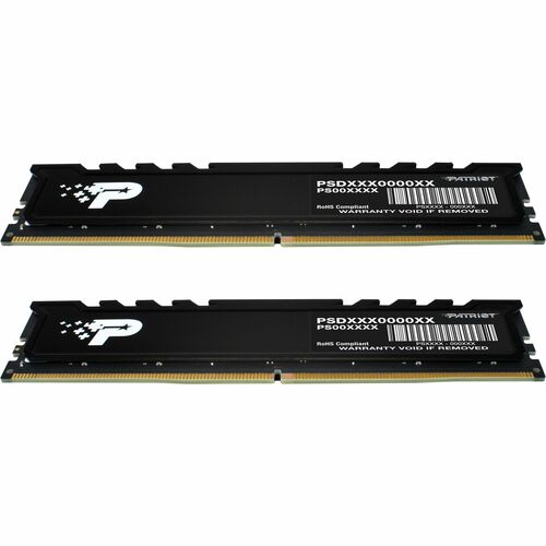 Patriot Memory Signature Line Premium 32GB (2 x 16GB) DDR5 SDRAM Memory Kit - For Computer - 32 GB (2 x 16GB) - DDR5-5600/PC5-44800 DDR5 SDRAM - 5600 MHz - CL46 - 1.10 V - On-die ECC - Unbuffered - 288-pin - DIMM