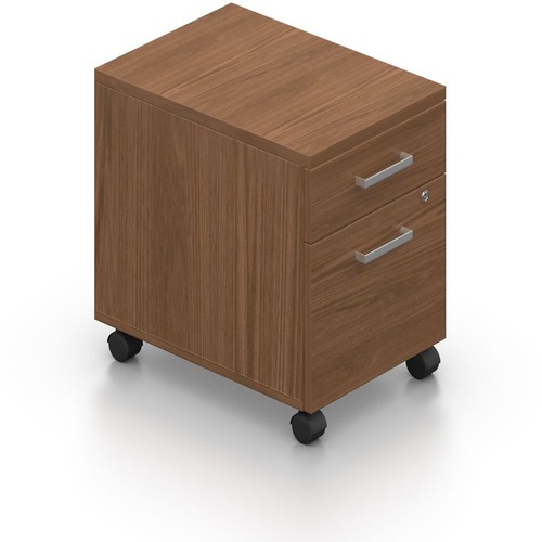 Offices To Go Ionic | 16"W Box/File Mobile Pedestal - 16" x 22" x 23" - 2 x Box, File Drawer(s) - Material: Thermofused Laminate (TFL) - Finish: Winter Cherry